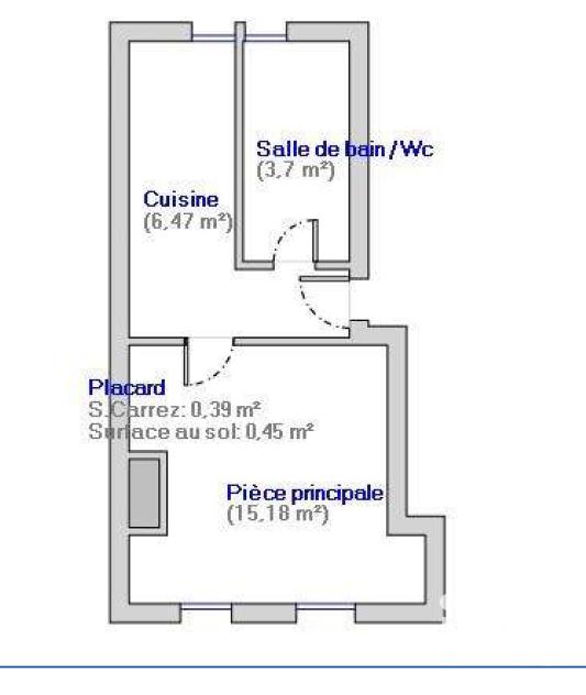 Appartement - 26 m² - 1 pièce