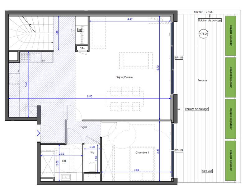 Triplex - 127 m² - 4 pièces