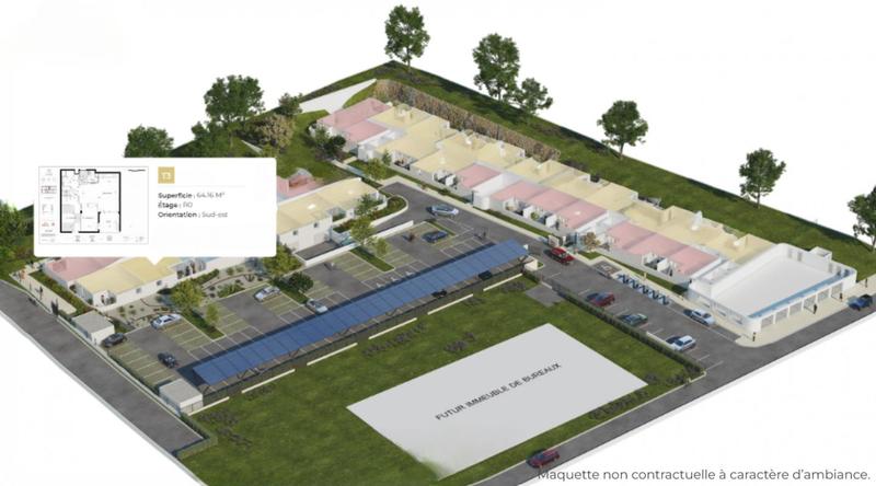 Appartement - 64 m² - 2 pièces