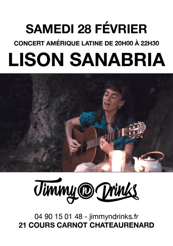 Concert "Lison Sanabria" chez Jimmy n Drinks