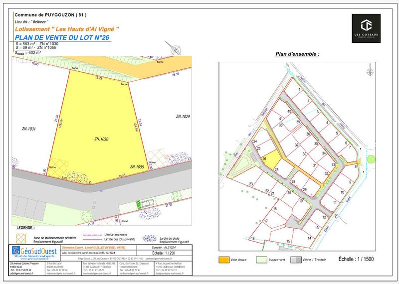Terrain constructible - 602 m²