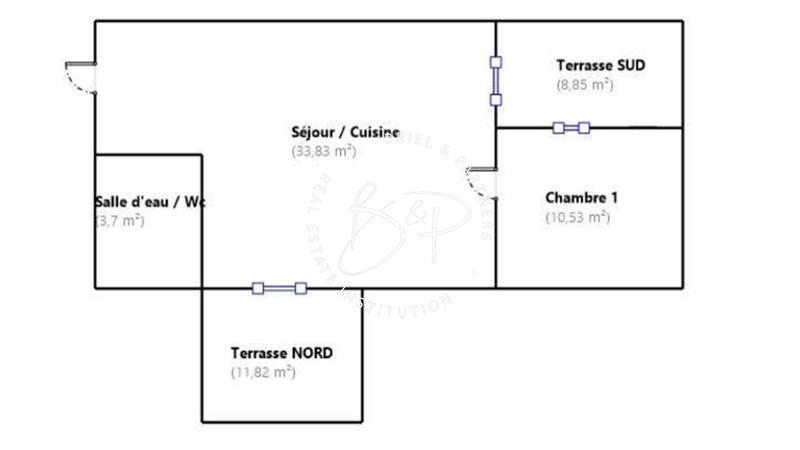 Appartement - 48 m² - 2 pièces