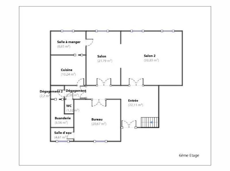 Appartement - 230 m² - 6 pièces