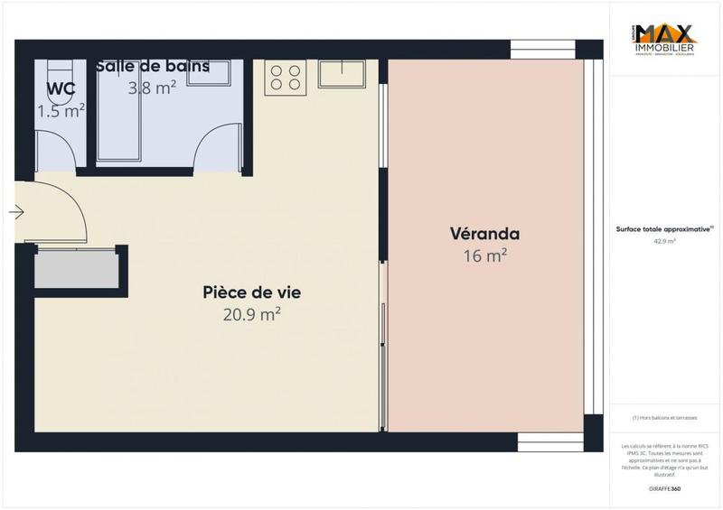 Appartement - 27 m² - 1 pièce