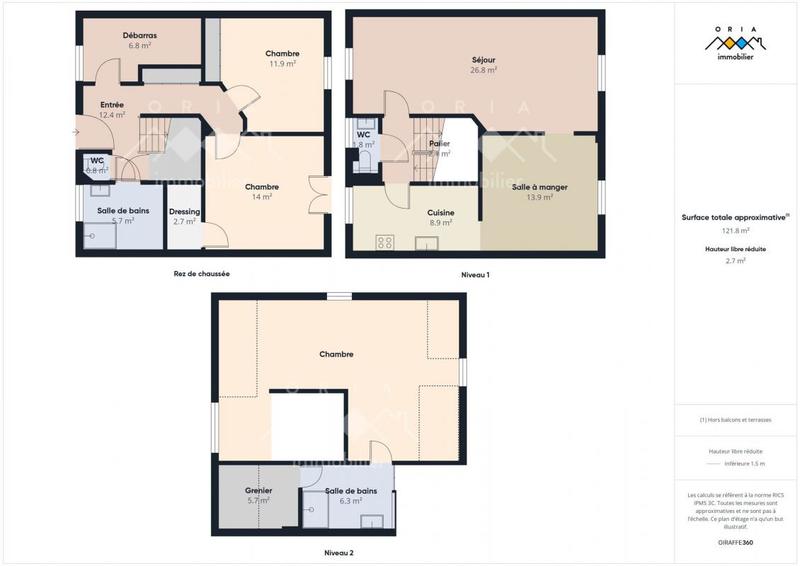 Maison de ville - 126 m² - 5 pièces