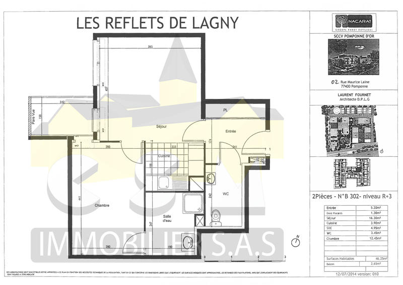 Appartement - 47 m² - 2 pièces
