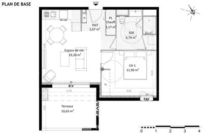 Appartement - 41 m² - 2 pièces