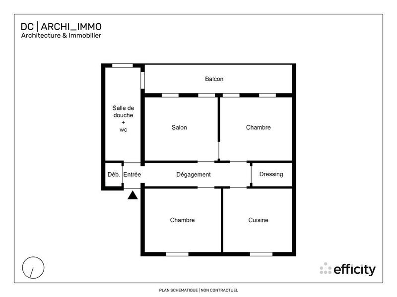 Appartement - 80 m² - 3 pièces