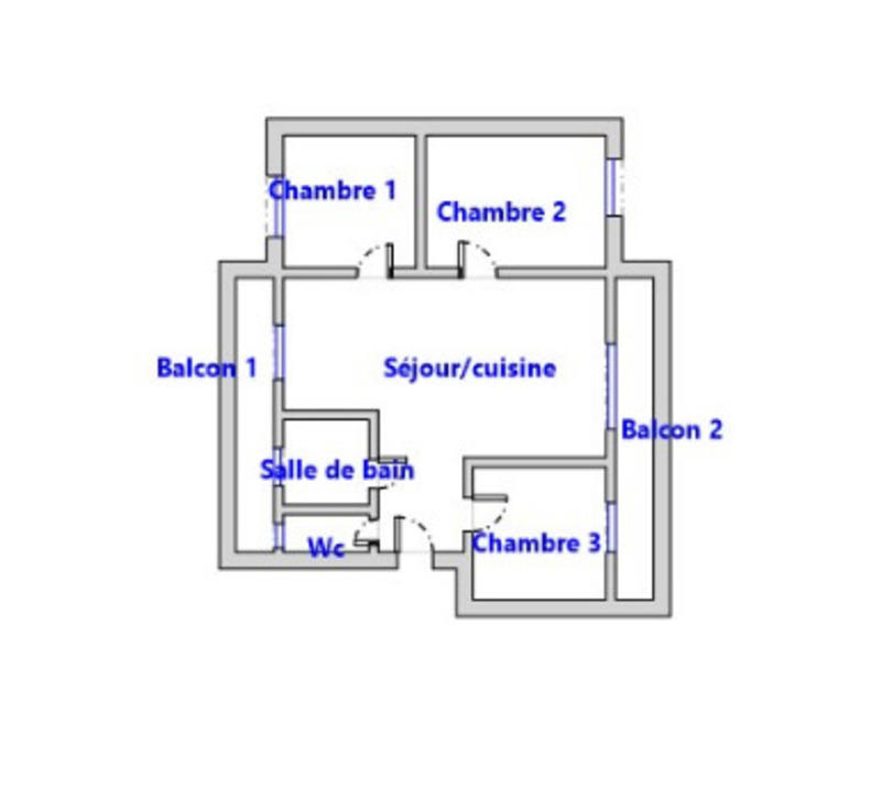 Appartement - 61 m² - 4 pièces
