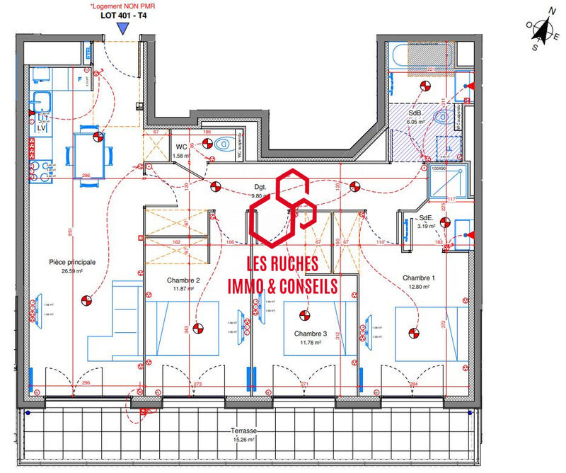 Appartement - 83 m² - 4 pièces