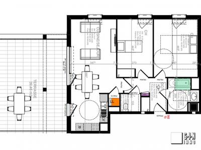 Appartement - 68 m² - 3 pièces