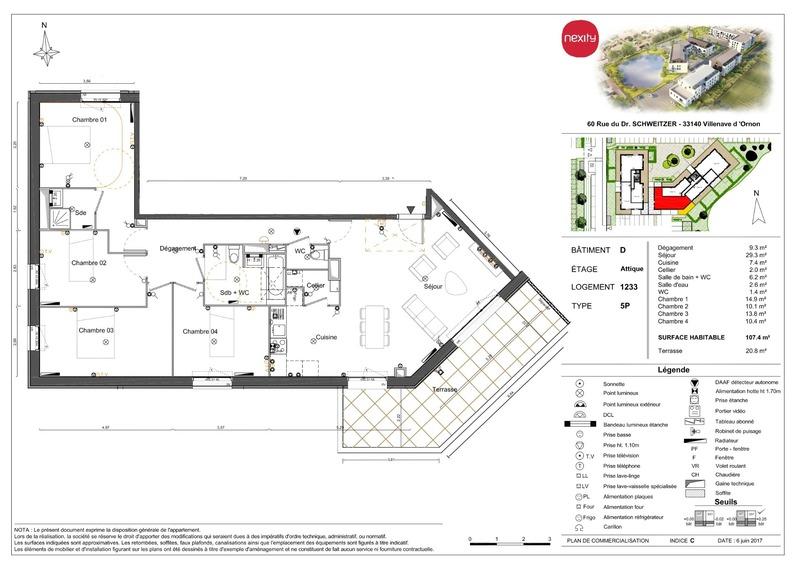 Appartement - 105 m² - 5 pièces