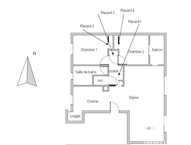Appartement - 69 m² - 3 pièces