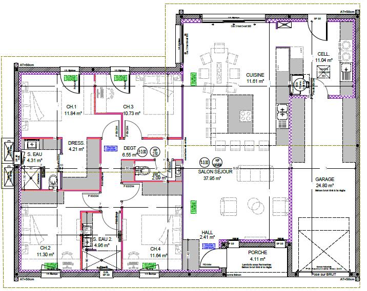 Maison - 130 m² - 5 pièces