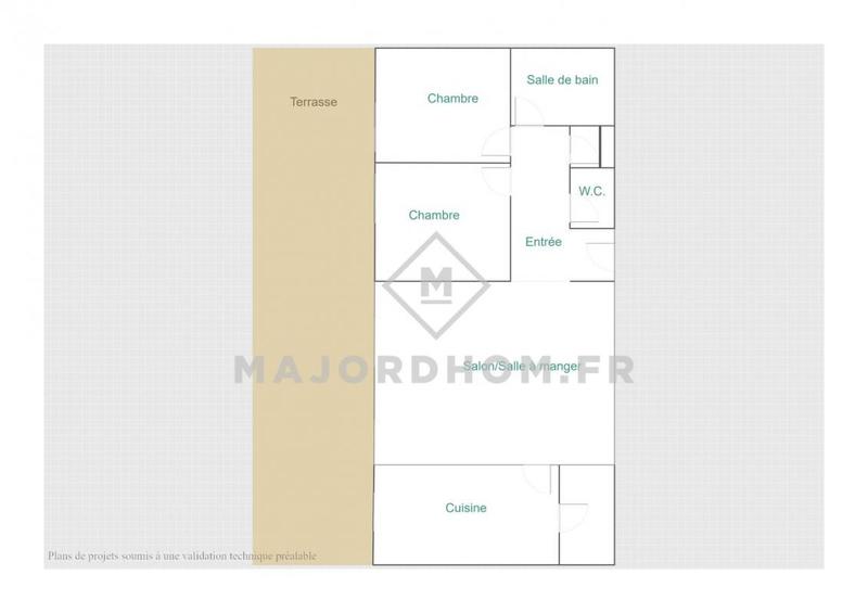 Appartement - 72 m² - 3 pièces