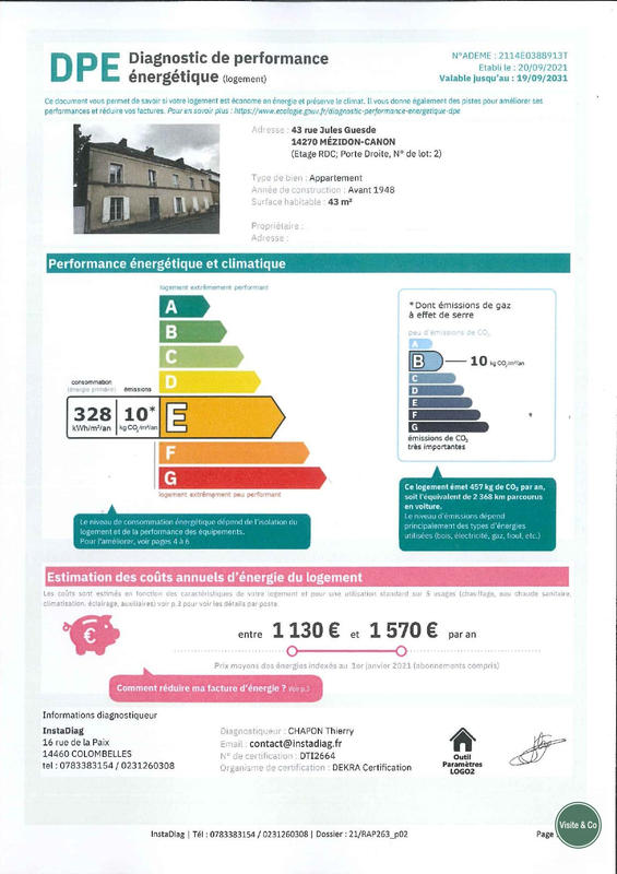 Appartement - 46 m² - 3 pièces