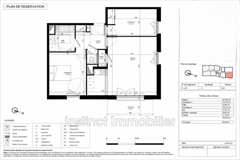 Appartement - 65 m² - 3 pièces