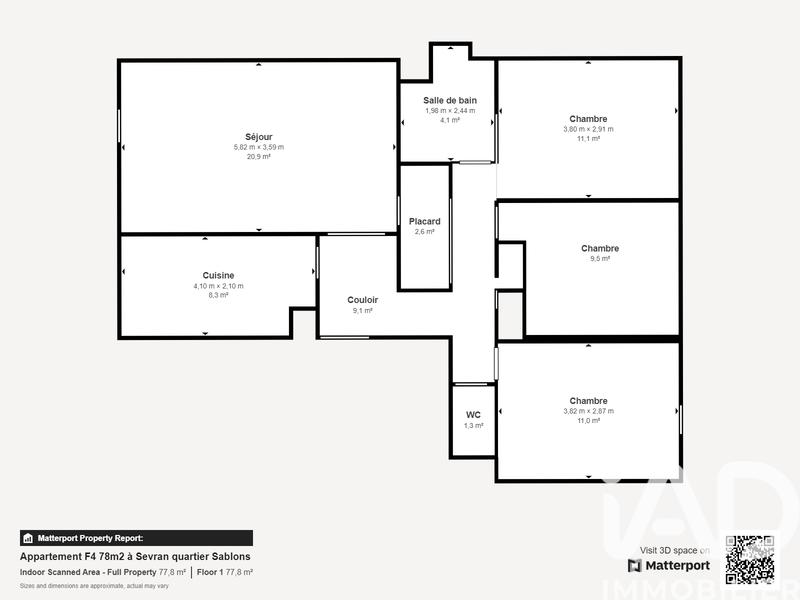 Appartement - 78 m² - 4 pièces