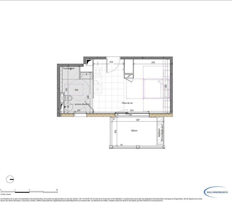 Appartement - 26 m² - 1 pièce