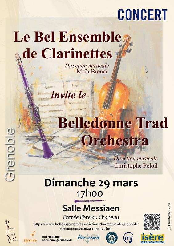 Concert du Bel Ensemble de Clarinettes et du Belledonne Trad Orchestra