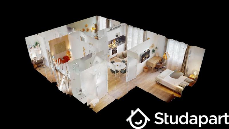 Chambre - 12 m² - 1 pièce