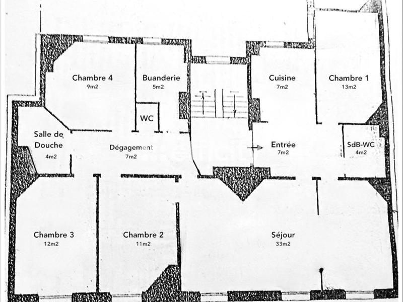 Appartement - 113 m² - 6 pièces