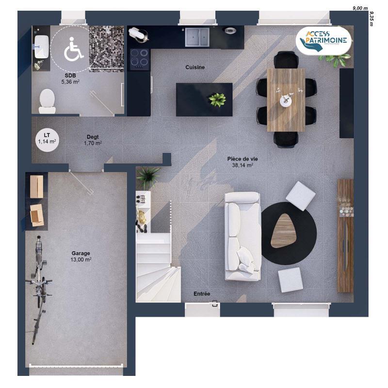 Maison - 99 m² - 5 pièces