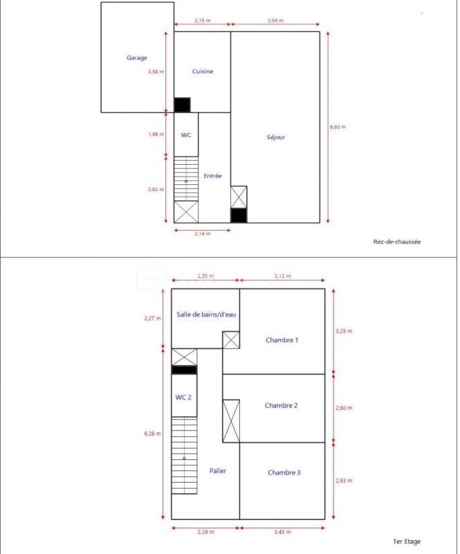 Maison - 90 m² - 4 pièces