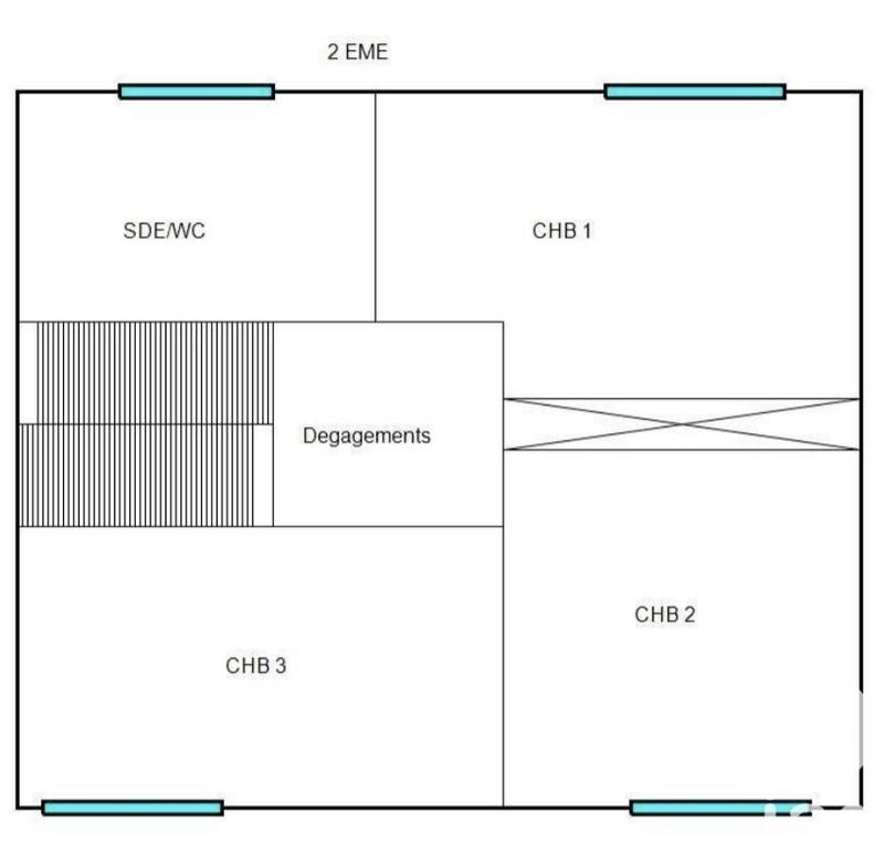 Maison - 92 m² - 5 pièces