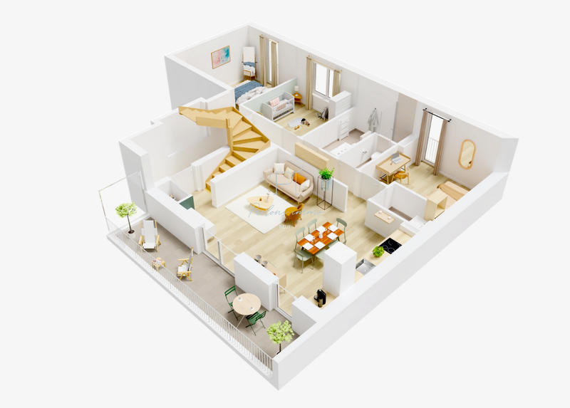 Appartement - 87 m² - 5 pièces