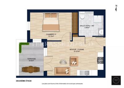 Appartement - 40 m² - 2 pièces