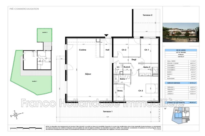 Appartement - 148 m² - 4 pièces