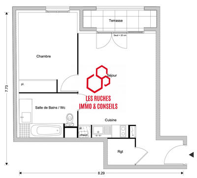 Appartement - 44 m² - 2 pièces