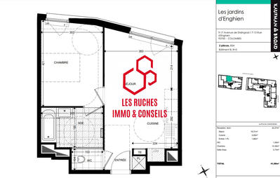 Appartement - 42 m² - 2 pièces