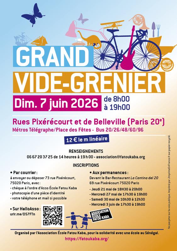 24e Grand vide-grenier rues Pixérécourt et de Belleville (75020)