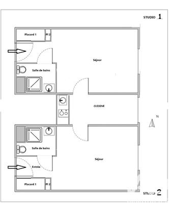 Appartement - 38 m² - 3 pièces