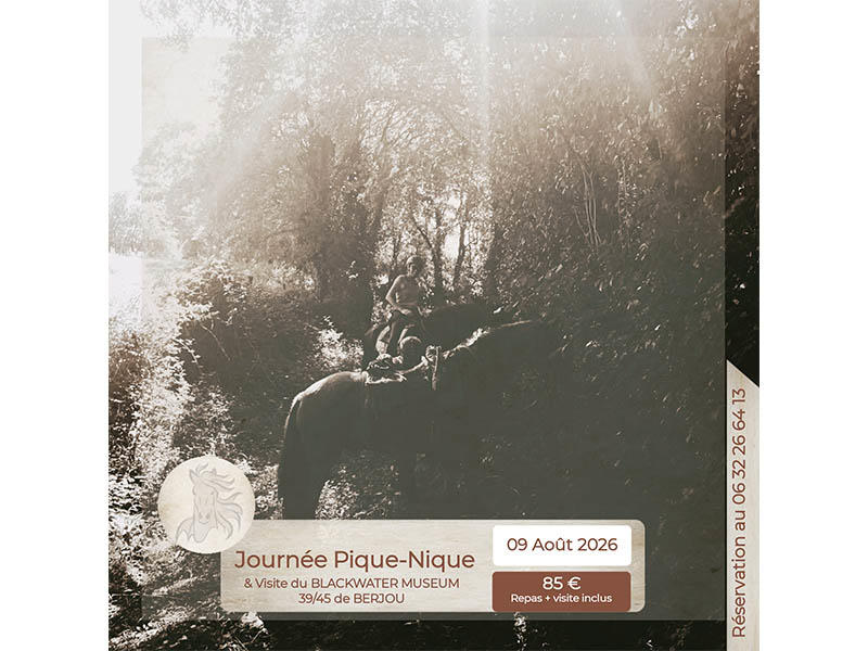 Journée pique-nique à cheval + visite musée