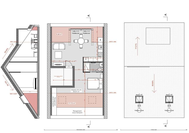 Appartement - 37 m² - 2 pièces
