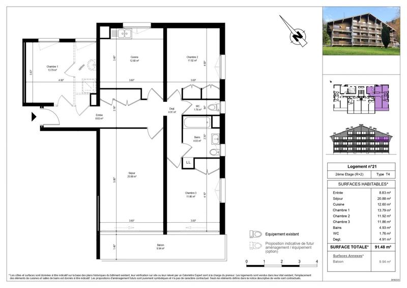 Appartement - 91 m² - 4 pièces