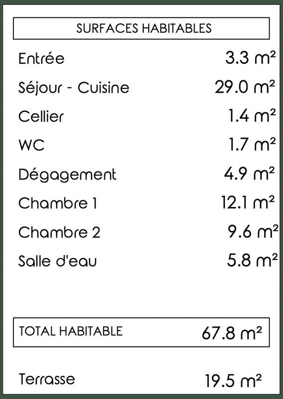 Appartement - 68 m² - 3 pièces