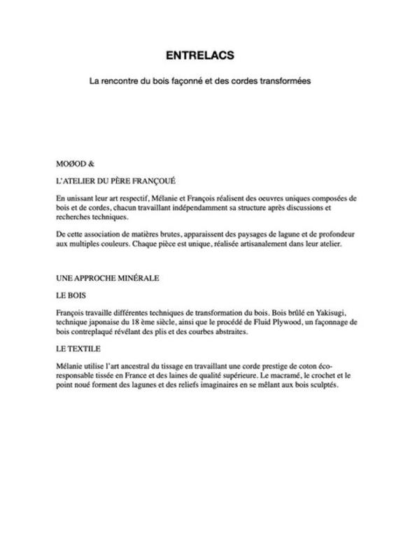 Exposition la Bouée "Entrelacs"