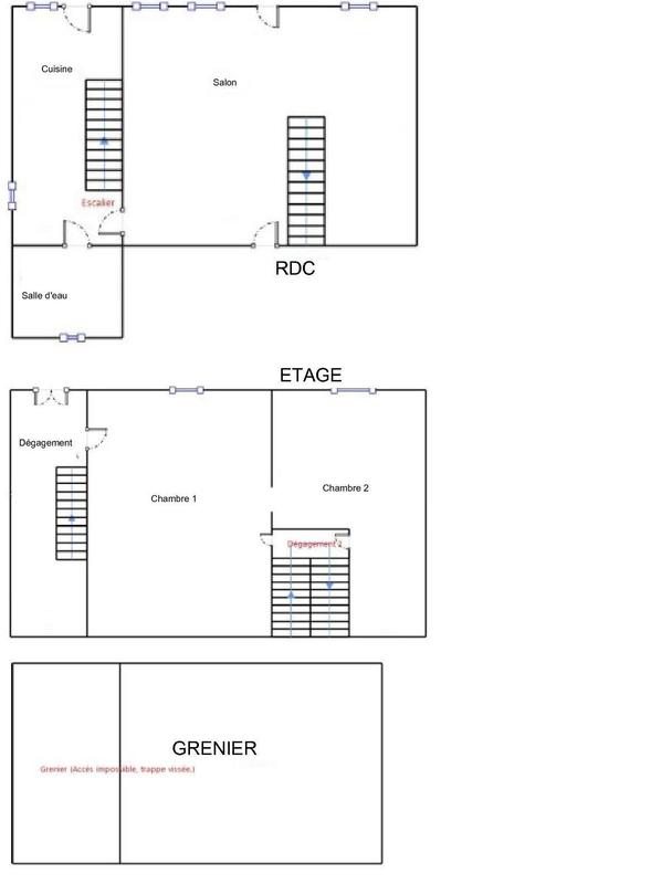 Maison de ville - 105 m² - 3 pièces