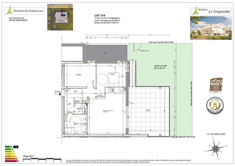 Appartement - 73 m² - 3 pièces