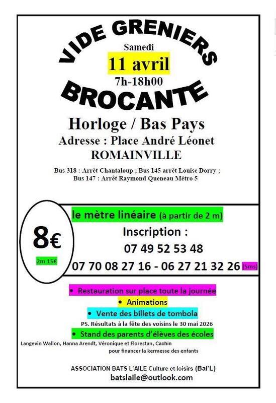 Vide grenier de romainville bas-pays/horloge