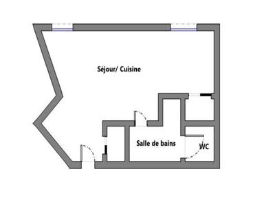 Appartement ancien - 29 m² - 1 pièce