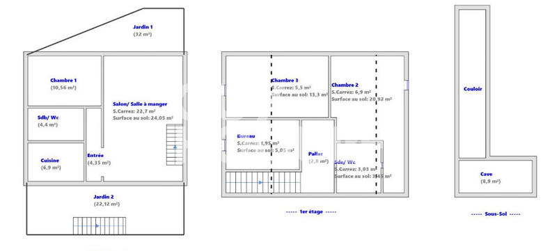 Maison - 69 m² - 4 pièces