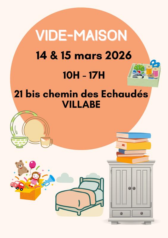 Vide maison à villabé - 14 et 15 mars 2026