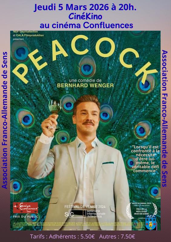 « Peacock » (2024) film de Bernhard Wenger au cinéma Confluences de Sens jeudi 5 mars à 20h.