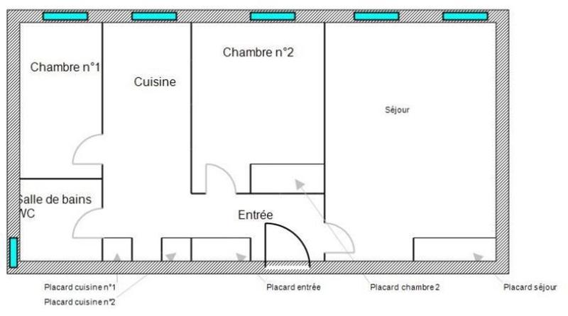 Appartement - 53 m² - 3 pièces