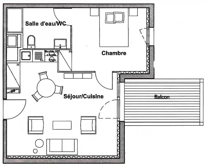 Appartement - 38 m² - 2 pièces